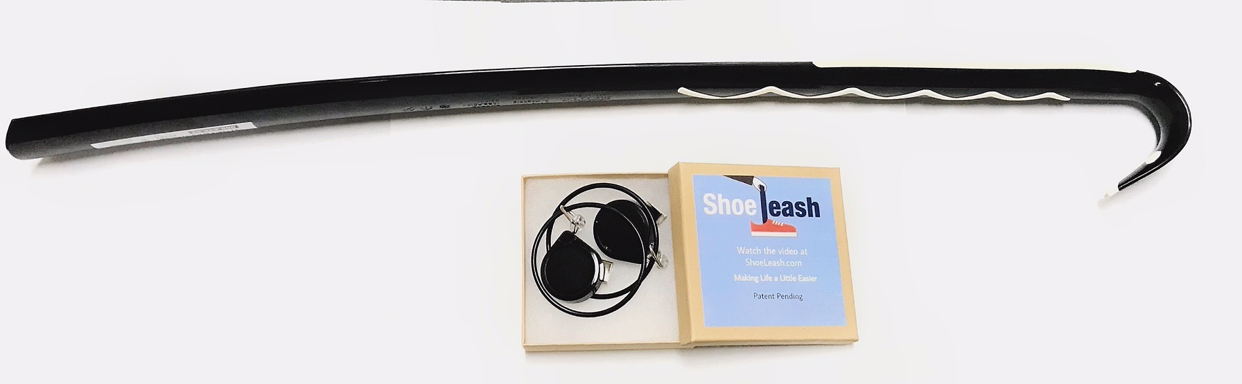 ShoeLeash with shoe horn - never bend over again